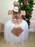 Vestido Enjoy Longo Mari Peito Rendado Rose Saia Branca - Ferreira Kids