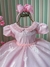 Vestido Belle Fille Rosa Bebe Gola de Perolas na internet