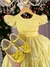 Vestido Infantil Lig Lig Amarelo Cinto Florzinha - comprar online