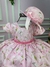 Vestido Miss Cherry Chapeu Rosa Flores e Borboletas na internet