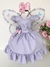 Vestido Banana Club Lilas Aplique Flor - Ferreira Kids