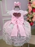 Vestido Infantil Menina Bonita Jardim Encantado Luxo Rosa Bebe - Ferreira Kids