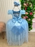 Vestido Enjoy Longo Laura Azul Bebe Rendado - Ferreira Kids