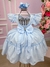 Vestido Lig Lig Azul Cinto Florzinha - Ferreira Kids