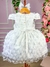 Vestido Miss Sweet Bebe Flores Branco - Ferreira Kids