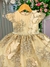 Vestido Marie Jardim Encantado Luxo Renda Dourado Modelo 2 - comprar online