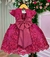 Vestido Marie Jardim Encantado Luxo Marsala - Ferreira Kids