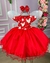 Vestido Infantil Marie Jardim Encantado Vermelho - loja online