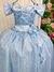 Vestido Marie Longo Manga Princesa Azul Bebe - Ferreira Kids