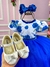 Vestido Infantil Menina Bonita Florido Azul Royal na internet