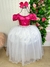 Vestido Enjoy Longo Mari Peito Rendado Pink Saia Branca - comprar online