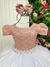 Vestido Enjoy Longo Mari Peito Rendado Rose Saia Branca - comprar online