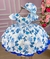 Vestido Miss Cherry Chapeu Ursinho Azul Royal