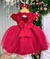 Vestido Menina Bonita Bebe Vermelho Peito Renda e Strass - Ferreira Kids