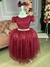 Vestido Enjoy Longo Laura Peito rendado Marsala