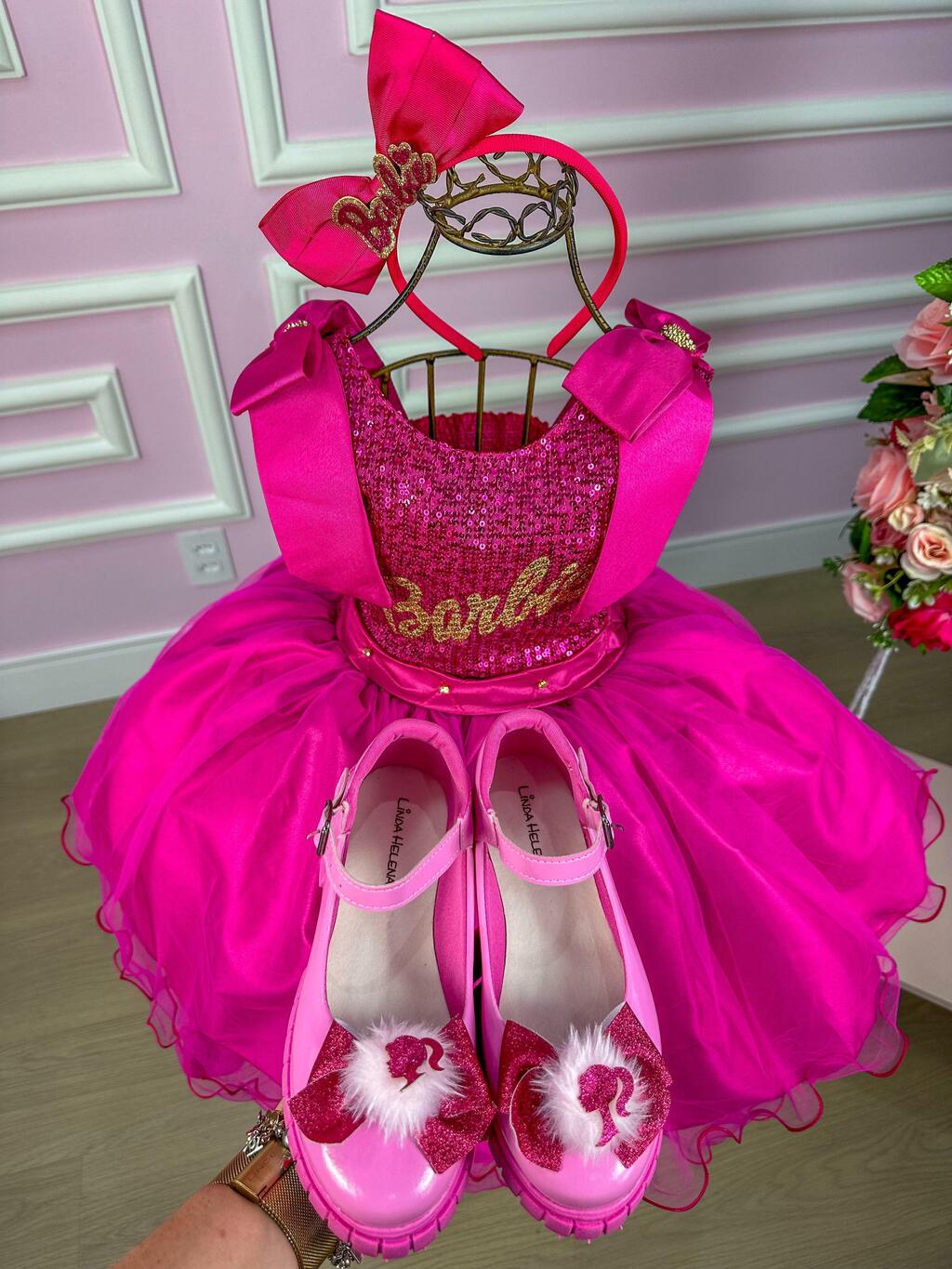 Vestido de princesa da fashion barbie