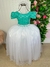 Vestido Enjoy Longo Mari Peito Rendado Verde Tiffany