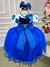 Vestido Infantil Menina Bonita Florido Azul Royal - Ferreira Kids