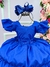 Vestido Infantil Lig Lig Azul Royal Cinto Florzinha na internet