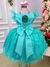 Vestido Tematico Luxo Unicornio Verde Tiffany - Ferreira Kids