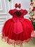 Vestido Menina Bonita Vermelho Peito Renda Flores - Ferreira Kids