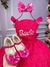 Vestido Princesa Belli Tematico Barbie Luxinho Pink - Ferreira Kids