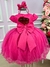 Vestido Menina Bonita Pink Peito Detalhes em Paete - Ferreira Kids