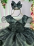 Vestido Tematico Belle Fille Wandinha - Vandinha Preto - comprar online