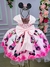 Vestido Infantil Temáticos da Gigi Minnie Minie Rosa - Ferreira Kids