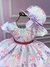 Vestido Miss Cherry Chapeu Lilas Flores e Borboletas - comprar online