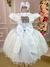 Vestido Marie Juvenil Branco Peito Rendado - Ferreira Kids