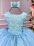 Vestido Princesa Belli Azul Bebe Jardim Encantado - Ferreira Kids