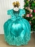 Vestido Enjoy Longo Sofia Verde Tiffany - Ferreira Kids