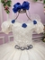 Vestido Lorenzetti Longo Off Detalhes Azul Marinho - Ferreira Kids