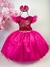 Vestido Princesa Belli Tematico Barbie Pink Glitter