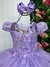 Vestido Vila Lele Longo Jardim Encantado Borboletas Lilas na internet