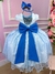 Vestido Juvenil Vila Lele Luiza Azul Bebe - Ferreira Kids