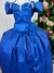 Vestido Marie Longo Manga Princesa Azul Royal - comprar online