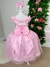 Vestido Marie Longo Manga Princesa Rosa Bebe - Ferreira Kids