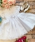 Vestido Marie Bebe Branco Flor - loja online