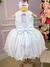 Vestido Vila Lele Jardim Encantado Flora Branco - Ferreira Kids