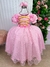 Vestido Bella Child/Fantasia Longa A Bela Adormecida Aurora Rosa Bebe - loja online