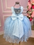 Vestido Princesa Belli Azul Bebe Jardim Encantado - loja online