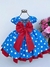 Vestido Infantil Menina Bonita Azul Galinha Pintadinha Poá - comprar online