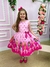 Vestido Infantil Temáticos Luxo Roblox Rosa