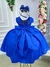 Vestido Belle Fille Lacinho Azul Royal - Ferreira Kids