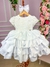 Vestido Miss Sweet Bebe Branco Rendado