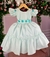 Vestido Infantil Lig Lig Verde Tiffany Cinto Florzinha