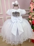 Vestido Menina Bonita Branco Peito Tule - Ferreira Kids