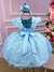 Vestido Vila Lele Jardim das Borboletas Eliana Azul Bebe - Ferreira Kids